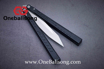 Theone Aluminum Falcon Balisong Clone Aluminum alloy-handle stainless steel blade bushings