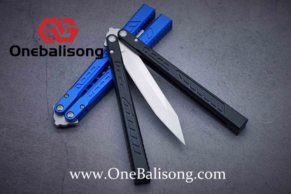 Theone Aluminum Falcon Balisong Clone Aluminum alloy-handle stainless steel blade bushings