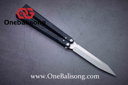 Theone Aluminum Falcon Balisong Clone Aluminum alloy-handle stainless steel blade bushings