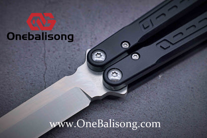 Theone Aluminum Falcon Balisong Clone Aluminum alloy-handle stainless steel blade bushings