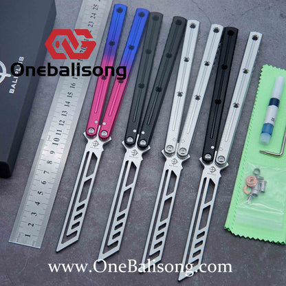 baliplus 7075 kraken trainer Side slot version v3 clone Aluminum alloy handle stainless steel blade Bushing