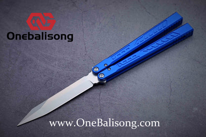 Theone Aluminum Falcon Balisong Clone Aluminum alloy-handle stainless steel blade bushings