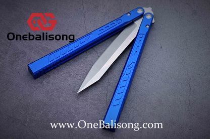 Theone Aluminum Falcon Balisong Clone Aluminum alloy-handle stainless steel blade bushings