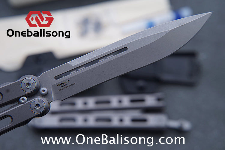 Baliplus BM85/BM82 Balisong Clone Titanium Alloy Handle VG-10 Stainless Steel Blade Double Sided KVT Structure