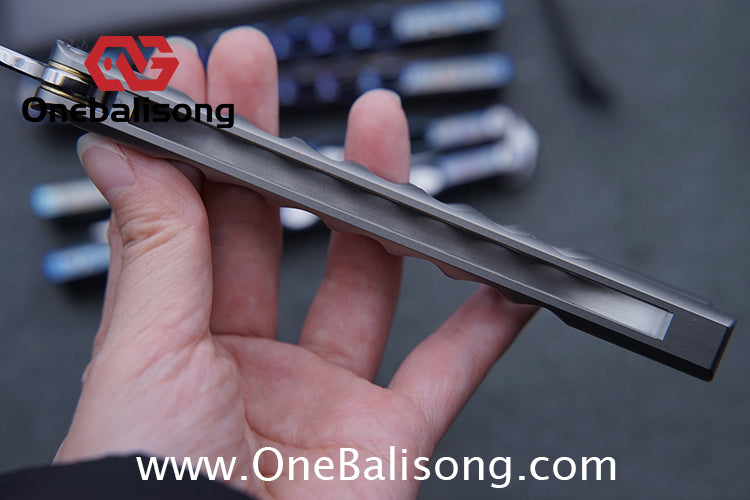 TITUS Fiore Clone Balisong Titanium Alloy Handle VG10 Stainless Steel Fake Blade Bushing