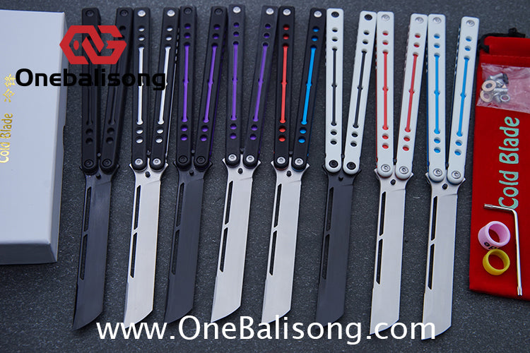 Cold Blade Nautilus V2.5 Balisong Aluminum Alloy Handle Stainless Steel Fake Blade Bushing
