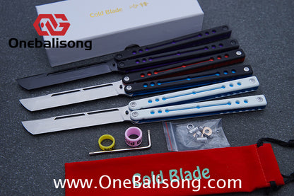 Cold Blade Nautilus V2.5 Balisong Aluminum Alloy Handle Stainless Steel Fake Blade Bushing