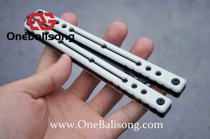 Baliplus Nautilus V1 Balisong Clone Aluminum Alloy G10 Patch Handle Stainless Steel Blade Bushing