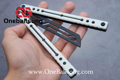 Baliplus Nautilus V1 Balisong Clone Aluminum Alloy G10 Patch Handle Stainless Steel Blade Bushing