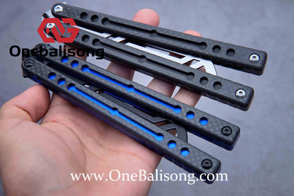 Baliplus Nautilus V1 Balisong Clone Aluminum Alloy G10 Patch Handle Stainless Steel Blade Bushing