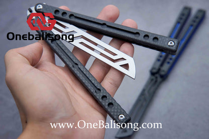 Baliplus Nautilus V1 Balisong Clone Aluminum Alloy G10 Patch Handle Stainless Steel Blade Bushing