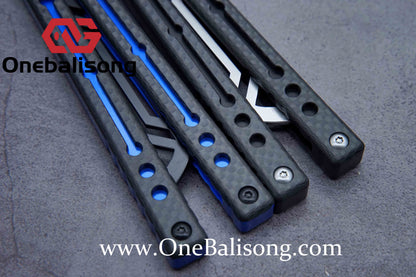 Baliplus Nautilus V1 Balisong Clone Aluminum Alloy G10 Patch Handle Stainless Steel Blade Bushing
