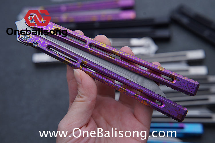Baliplus Telesto Balisong Titanium Alloy Handle+VG10 Stainless Steel Blade Bushing
