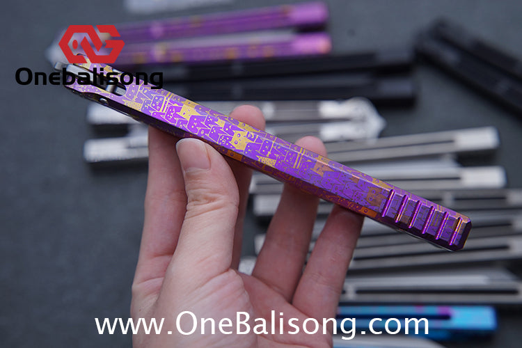 Baliplus Telesto Balisong Titanium Alloy Handle+VG10 Stainless Steel Blade Bushing