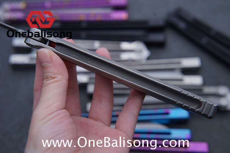 Baliplus Telesto Balisong Titanium Alloy Handle+VG10 Stainless Steel Blade Bushing