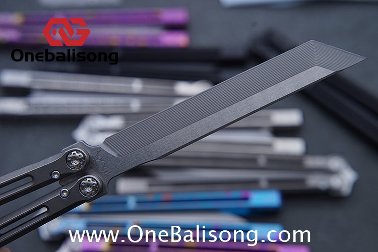 Baliplus Telesto Balisong Titanium Alloy Handle+VG10 Stainless Steel Blade Bushing
