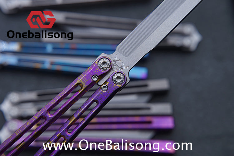 Baliplus Telesto Balisong Titanium Alloy Handle+VG10 Stainless Steel Blade Bushing