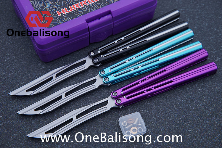 Flux V2 Original Balisong Aluminum Alloy Splicing Integrated Handle Stainless Steel Blade Bushing