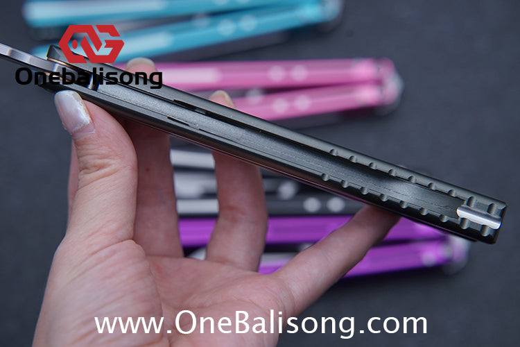 Flux V2 Original Balisong Aluminum Alloy Splicing Integrated Handle Stainless Steel Blade Bushing