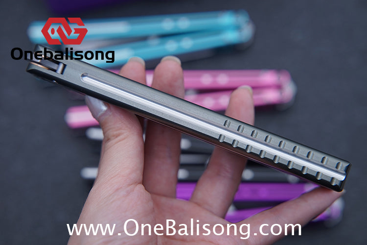 Flux V2 Original Balisong Aluminum Alloy Splicing Integrated Handle Stainless Steel Blade Bushing