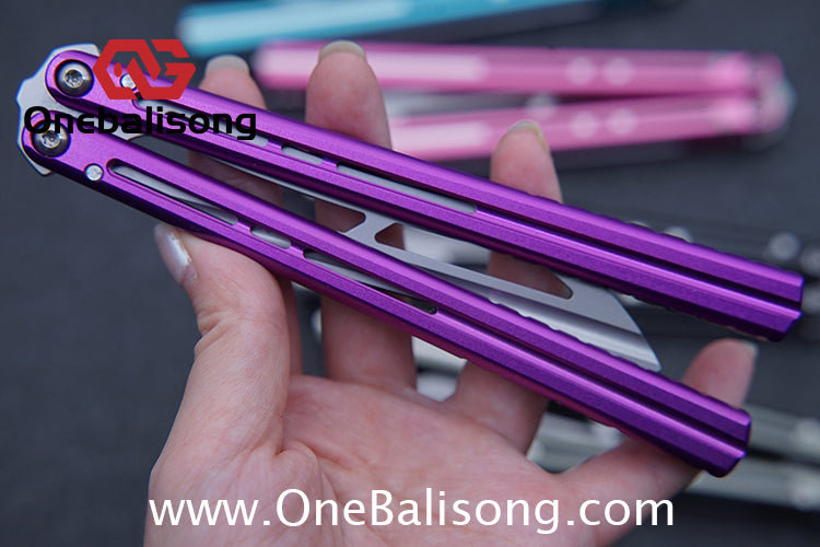 Flux V2 Original Balisong Aluminum Alloy Splicing Integrated Handle Stainless Steel Blade Bushing