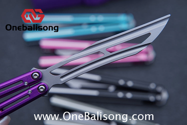 Flux V2 Original Balisong Aluminum Alloy Splicing Integrated Handle Stainless Steel Blade Bushing
