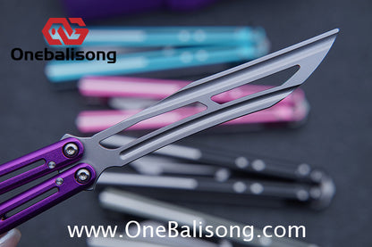 Flux V2 Original Balisong Aluminum Alloy Splicing Integrated Handle Stainless Steel Blade Bushing