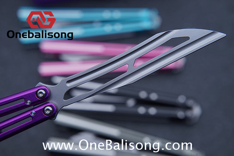 Flux V2 Original Balisong Aluminum Alloy Splicing Integrated Handle Stainless Steel Blade Bushing
