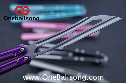 Flux V2 Original Balisong Aluminum Alloy Splicing Integrated Handle Stainless Steel Blade Bushing