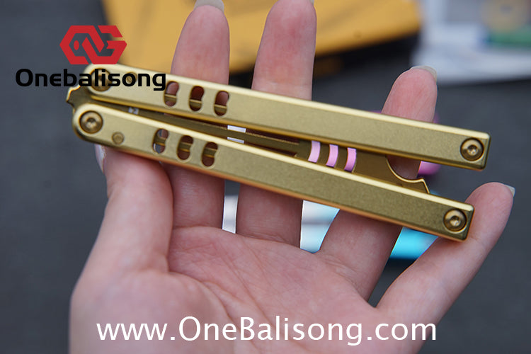 Armed Shark Mini Mako Balisong Clone 6061 Aviation Aluminum Handle 5CR15 Stainless Steel Trainer Blade