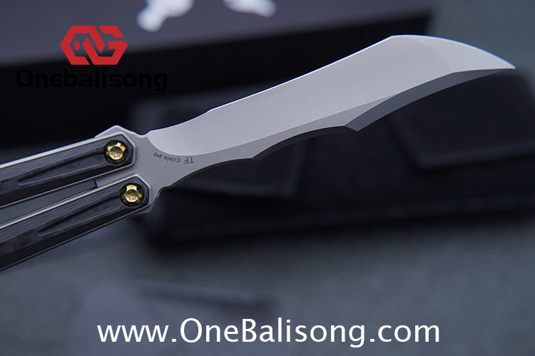 To Follow Crisis Balisong Titanium-6AI-4V Handle M390 Stainless Steel Blade Bushing