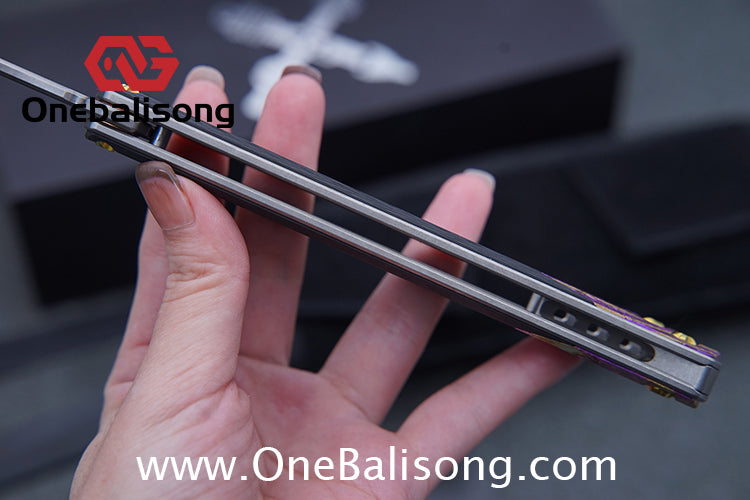 To Follow Crisis Balisong Titanium-6AI-4V Handle M390 Stainless Steel Blade Bushing