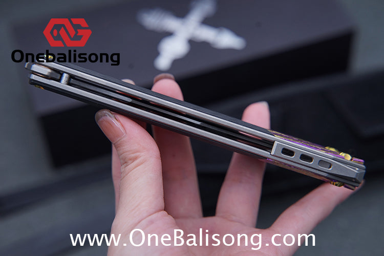 To Follow Crisis Balisong Titanium-6AI-4V Handle M390 Stainless Steel Blade Bushing