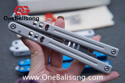 Baliplus V5 Madko Balisong Clone Aluminum Alloy Handle Stainless Steel Blade Bushing