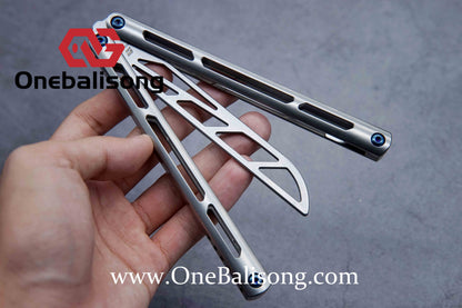 ARMED SHARK Tsunami Clone Titanium alloy handle stainless steel Trainer blade Bushing