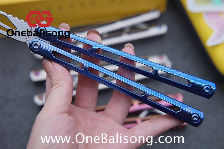 ARMED SHARK Tsunami Clone Titanium alloy handle stainless steel Trainer blade Bushing