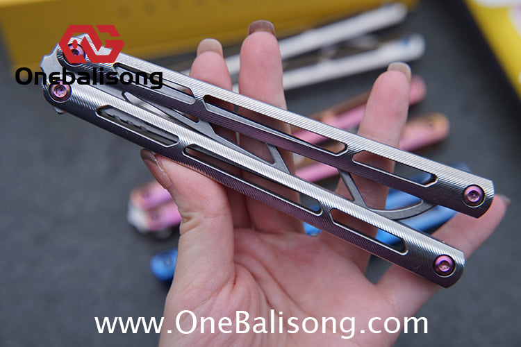 ARMED SHARK Tsunami Clone Titanium alloy handle stainless steel Trainer blade Bushing