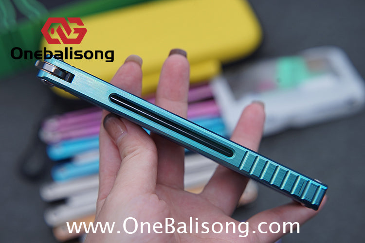 ARMED SHARK Sasaki/Sasori Fake Blade Balisong Clone TC4 Titanium Alloy Handle 14C28N MOV Stainless Steel Blade Bushing