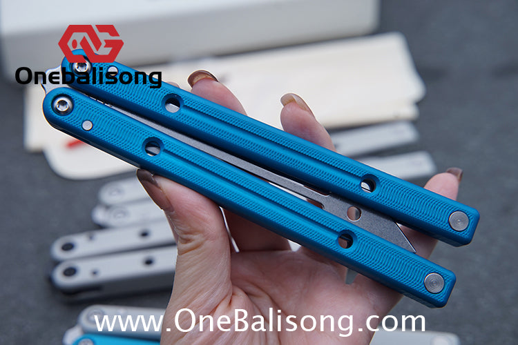 Baliplus Squidtrainer V4 Balisong Clone 7075 Aluminum Alloy Handle Stainless Steel Blade Bushing