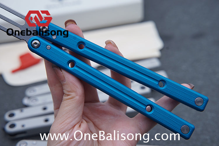 Baliplus Squidtrainer V4 Balisong Clone 7075 Aluminum Alloy Handle Stainless Steel Blade Bushing