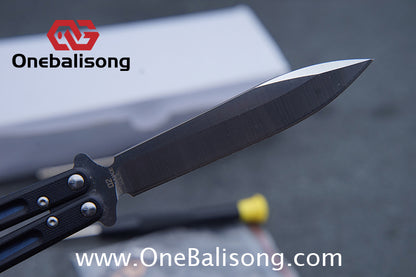 THEONE BM51 Balisong Clone Titanium Alloy Handle D2 Tool Steel Stainless Steel Blade Bushing