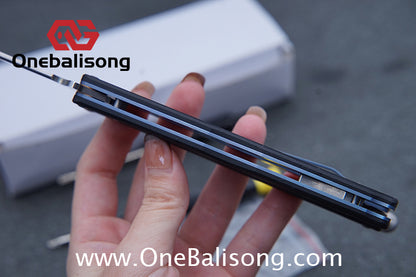 THEONE BM51 Balisong Clone Titanium Alloy Handle D2 Tool Steel Stainless Steel Blade Bushing