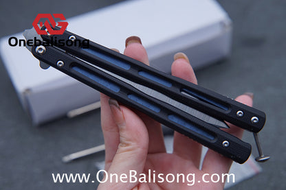 THEONE BM51 Balisong Clone Titanium Alloy Handle D2 Tool Steel Stainless Steel Blade Bushing