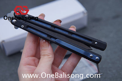 THEONE BM51 Balisong Clone Titanium Alloy Handle D2 Tool Steel Stainless Steel Blade Bushing