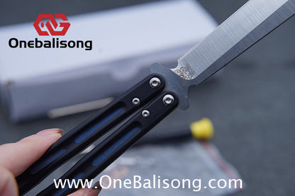 THEONE BM51 Balisong Clone Titanium Alloy Handle D2 Tool Steel Stainless Steel Blade Bushing