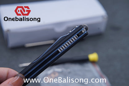 THEONE BM51 Balisong Clone Titanium Alloy Handle D2 Tool Steel Stainless Steel Blade Bushing