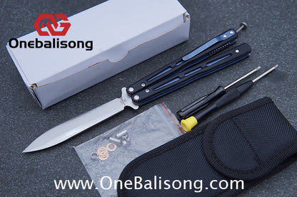 THEONE BM51 Balisong Clone Titanium Alloy Handle D2 Tool Steel Stainless Steel Blade Bushing