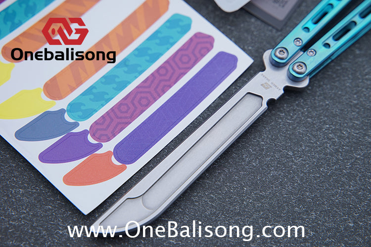 ARMED SHARK MASHIN Balisong Clone TC4 Titanium Alloy Handle 5CR15 Stainless Steel Blade Bushing