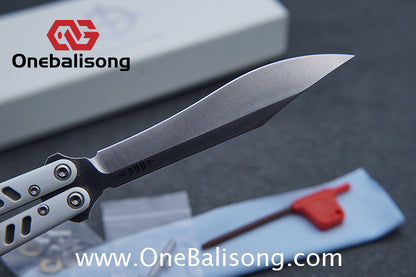 Baliplus REP Special Edition Balisong Clone G10 Patch Titanium alloy-handle stainless steel blade