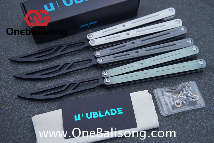 UBLADE Challenger Balisong Aluminum Alloy Handle Stainless Steel Blade Sandwich Structure Bushing